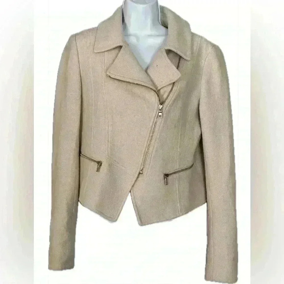 Anne Taylor Wool Blend Moto Jacket (324) - Picture 1 of 12